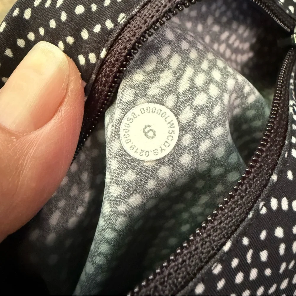 Lululemon Speed‎ Wunder Tight *Asym Free Spirit Ice Grey Black/Black Size 6